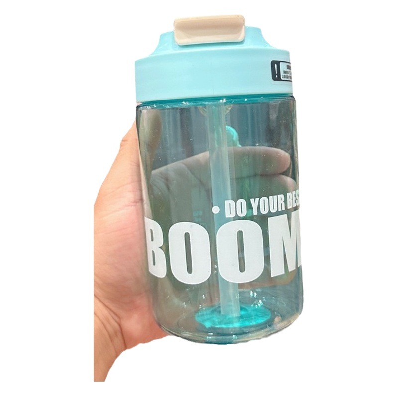 Xinbeidi 7010 taza de agua paja niñas verano gran capacidad estudiante portátil deportes portátil taza de plástico