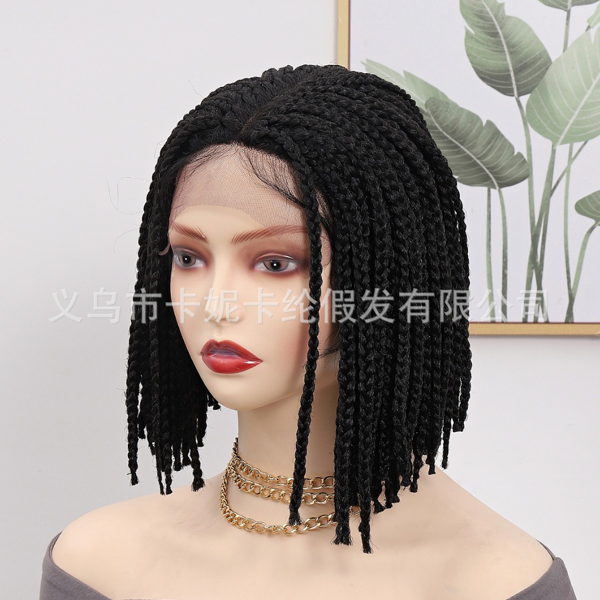 NEWLOOK nuevo cruzado europeo y americano corto mar de cabello de cabello humano de encaje real.