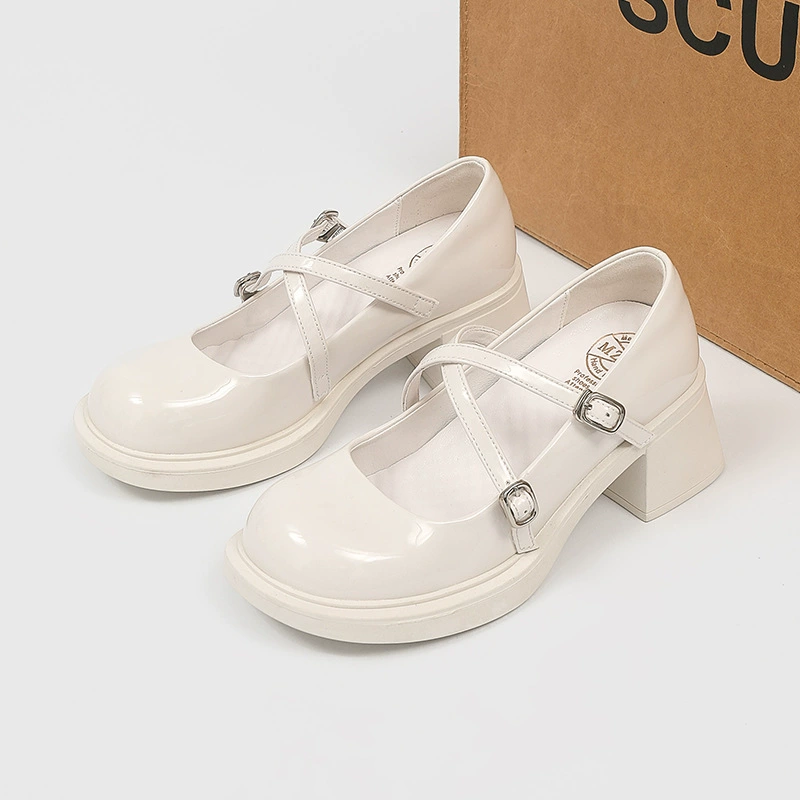 Footwear от , подходит к юбке для кожаной обуви, французский стиль, коллекция 2023