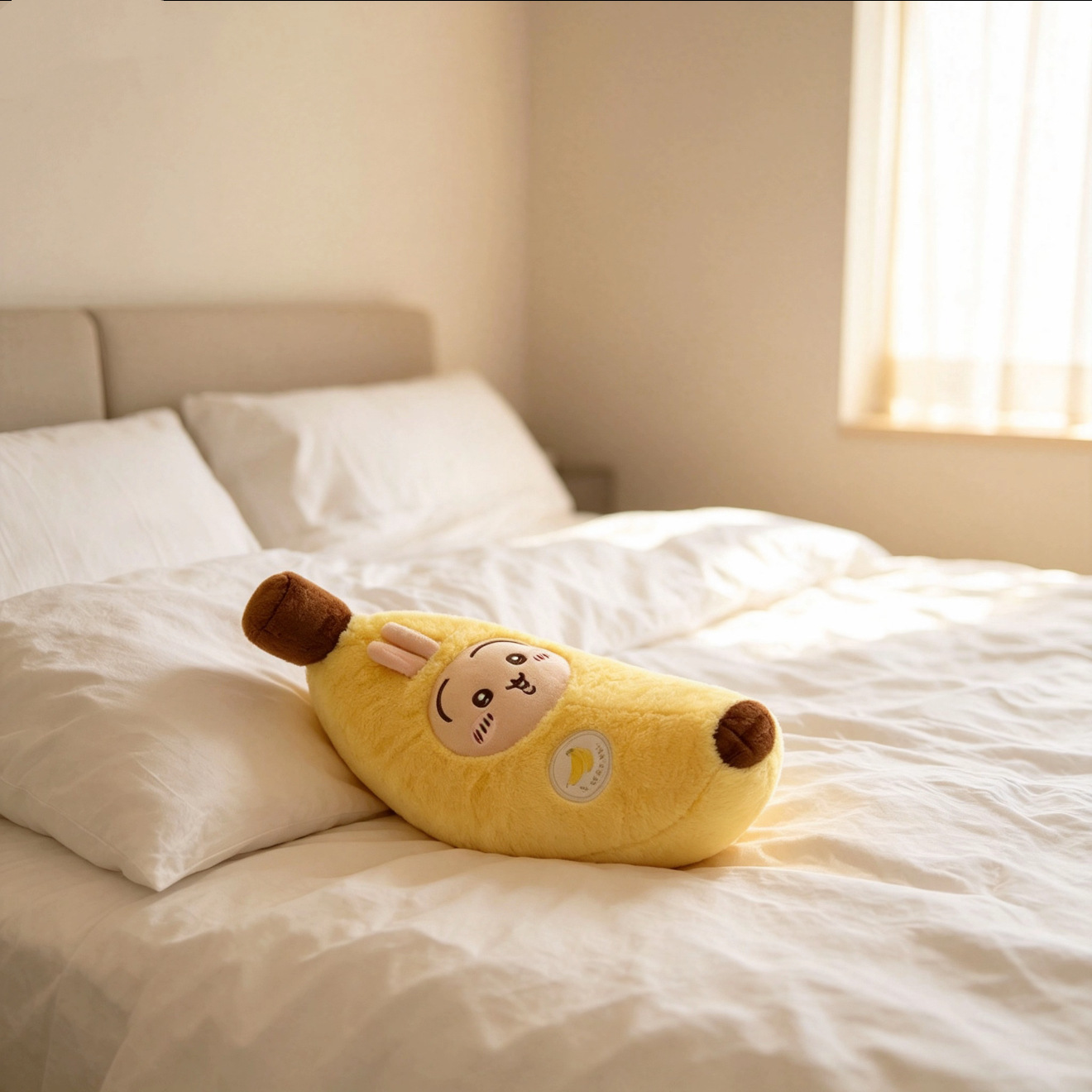 Banana-shaped plush toy, cute cartoon pillow, creative fruit doll decoration gift