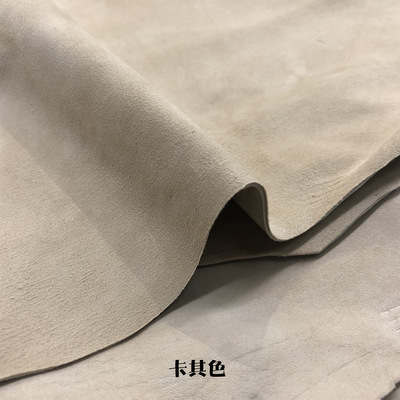 羊猄反绒羊皮革彩色翻毛皮真皮皮料水洗轻薄柔软服装革面料反毛皮|ru