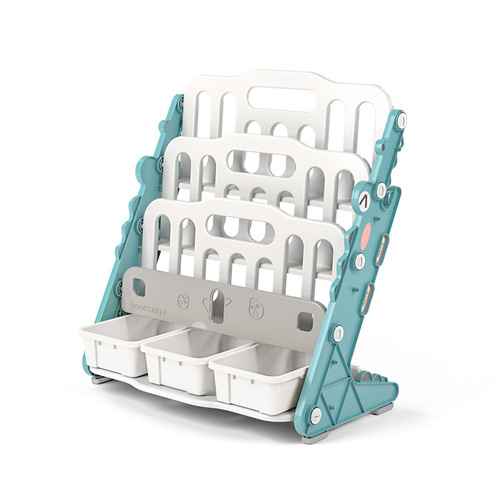 Leqi storage rack simple household floor-standing kindergarten bookshelf plastic baby cartoon picture book rack children's bookshelf