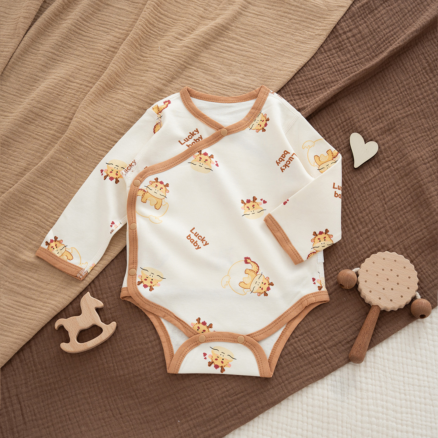 행운 아기 바디수트 1개