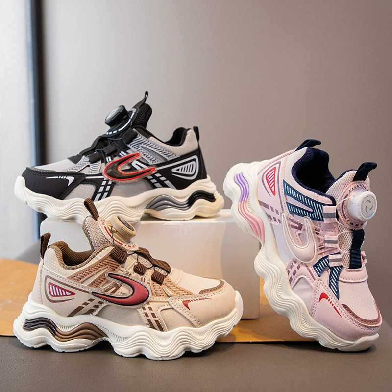 Легкие кроссовки для девочек 2024 весна и осень новые детские спинные пуговицы