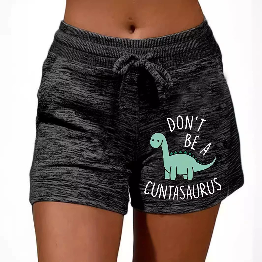 Шорты с принтом женские европейские и американские трансграничные свободные пляжные шорты женские DK11-317