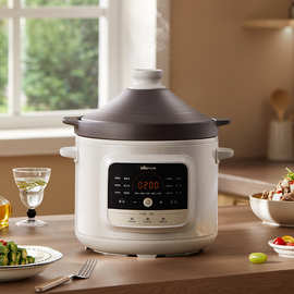 小'熊电炖锅DDG-S50H8紫砂煲汤5.5L大容量家用全自动炖汤沸炖