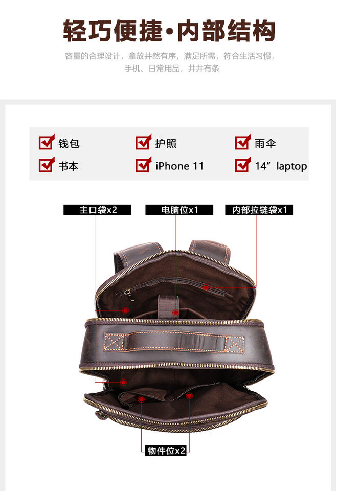 Ba lô nam da bò thật da ngựa điên cổ điển, ngăn máy tính 17 inch, du lịch ngoài trời dung tích lớn — 5009 màu nâu (lưới ở mặt sau), 5009 màu nâu, cà phê 5009, Cà phê đậm 5008 chi tiết 56
