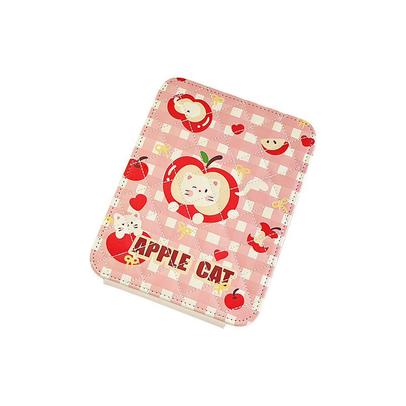 Nuevo espejo de maquillaje de escritorio, dormitorio de estudiantes, espejo pequeño, espejo de escritorio, espejo plegable portátil, simple y lindo