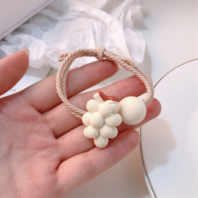 Ins frutas de fresa cuerda de cabeza mujer adorable cabello de correa de goma anillo de cabello de alta elasticidad cuerda de cabello duradera tocado