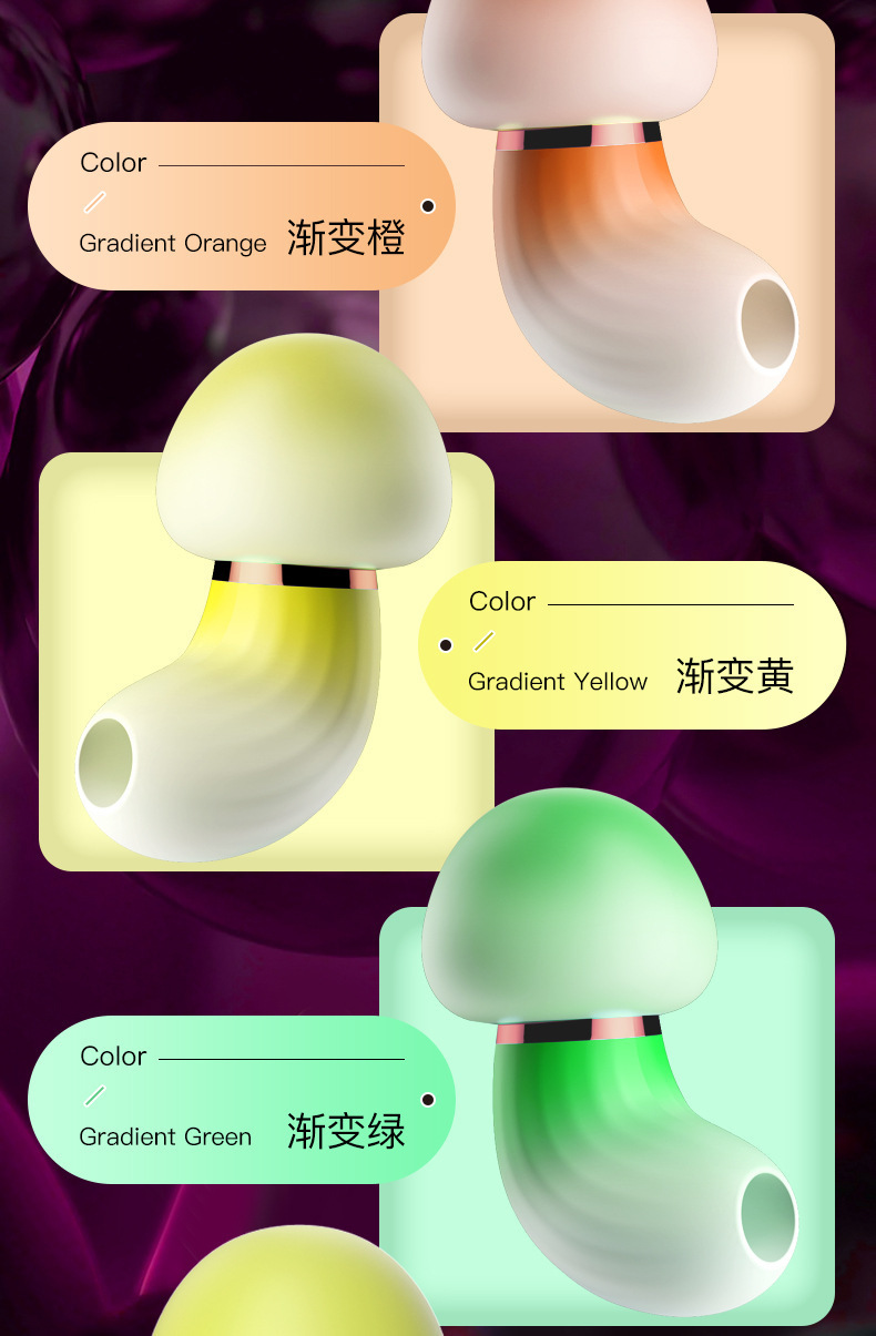 Jiuai Mint Green Sucking Vibrator, Tongue-Lick Stimulation, Silicone and ABS Body — detail image 34