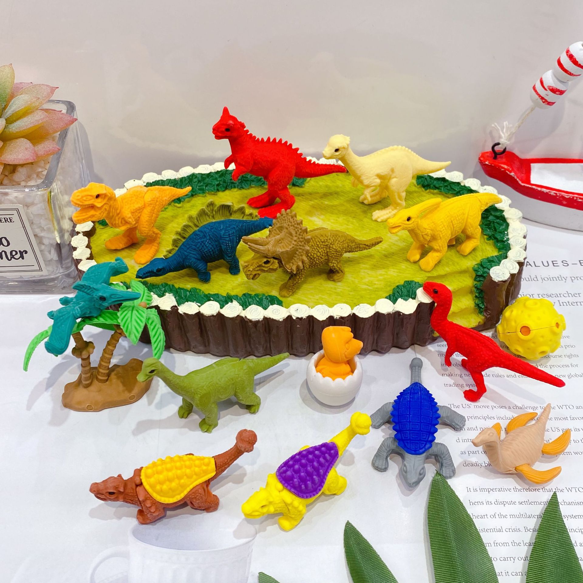 Caixa de almuerzo de dibujos animados de dibujos animados Eraser encantador creativo se puede ensamblar Eraser postre Regalo 1 de junio