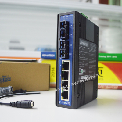 研华EKI-2526S交换器4电口2光口单模工业以太网非网管交换机特价|ru