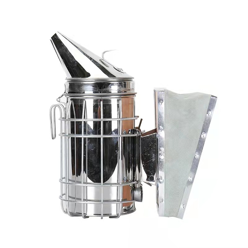 养蜂工具 蜂具 不锈钢喷烟器 牛皮 出口型 喷烟器 防火罩放烫底