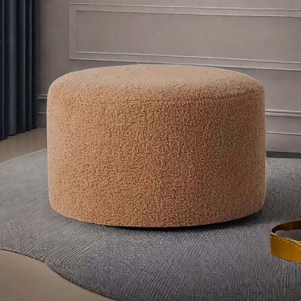 Nordic simple taburete redondo taburete sofá sala de estar casera pie taburete bajo dormitorio cama armario taburete de cambio de zapatos
