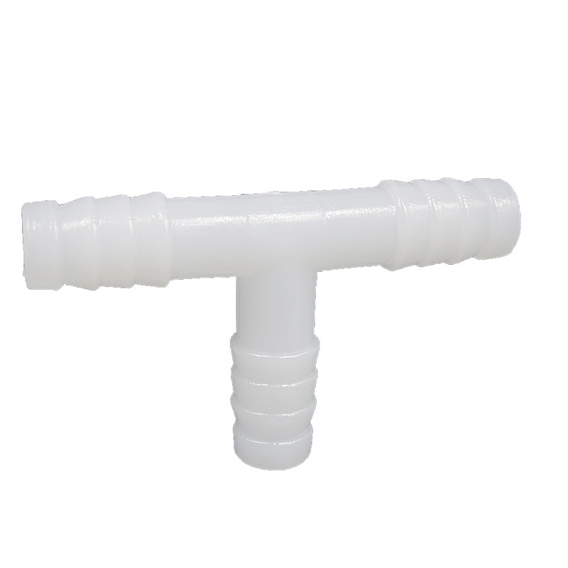 Pagoda de plástico enchufe de cabeza 8 enchufe 10 pequeño tee en forma de T y a través de filamento interno y externo accesorios de manguera de torre de plástico