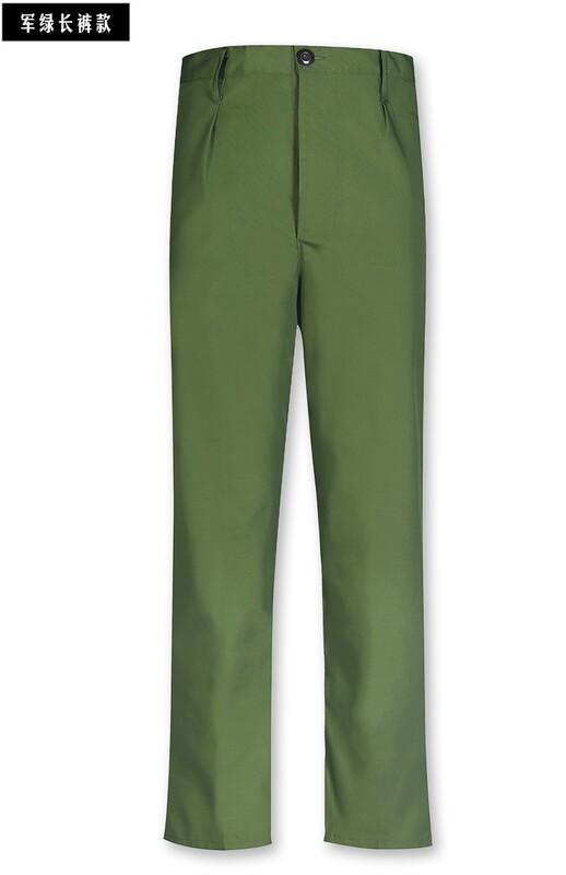Casual Green straight mid-waist pants 65 style old military uniform pants polyester good old pants army green Veterans Party Memorial