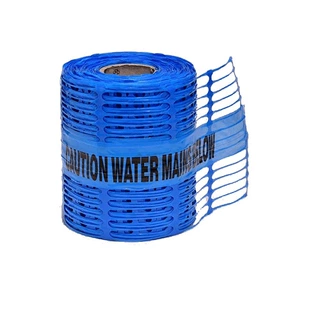 Blue Caution Water Main Below underground warning mesh 地下