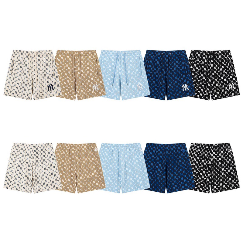 Trendy Brand Mlb25 Summer New Retro Vintage Full-Print Ny Printed Sports Casual Shorts for Men and Women, Same Style for Couples Trendy Brand Mlb25 Summer New Retro Vintage Full-Print Ny Printed Sports Casual Shorts for Men and Women, Same Style for Couples