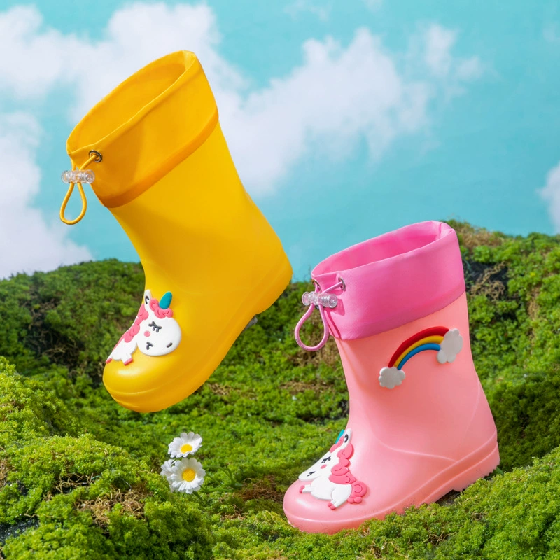 Детские резиновые сапоги, водонепроницаемые резиновые сапоги для мальчиков, для девочек от 2 до 10 лет, легкие нескользящие водные сапоги, водная обувь, детская детская обувь