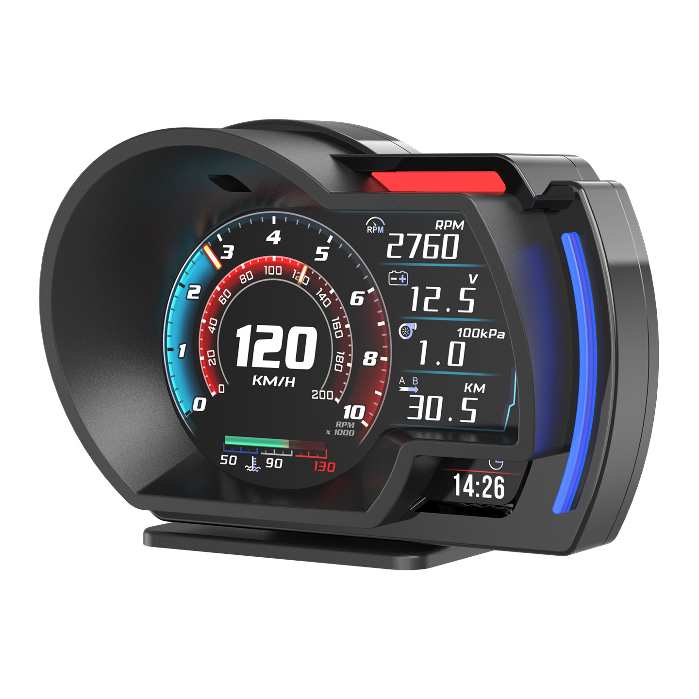Nuevo modo dual A520 HUD Head-Up Monitor - instrumento LCD OBD multifuncional, modificación electrónica automotriz