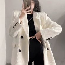 现货!2025韩版灯芯绒西装上衣女新款秋冬时尚气质女神外套女