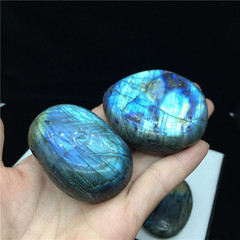 Amazon's best-selling natural crystal labradorite moonstone handle piece raw stone mine mark blue moonlight play ornament