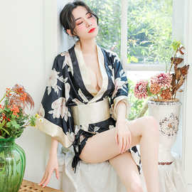 情趣内衣日式欧美睡裙夏套装性感女式睡衣和服诱惑制服一件代发