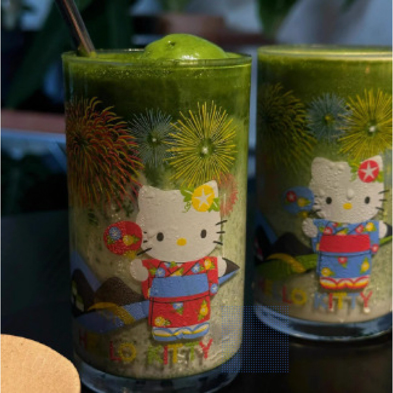 可爱猫玻璃杯卡通高颜值冷饮果汁牛奶咖啡喝水杯子|undefined
