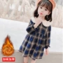 长袖加厚女孩女童学院裙