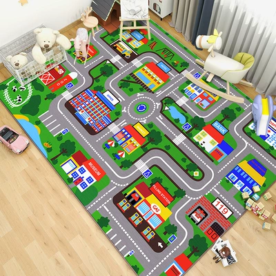 Avtomobil döşəmə paspasları: Floor Mat Parking Lot Traffic - qybr-2456-80x120cm-crystal-velvet
