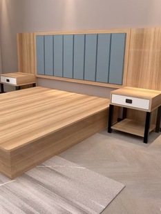 酒店賓館家具床電視桌組合櫃標間單間軟包床靠床頭櫃軟包凳子床架