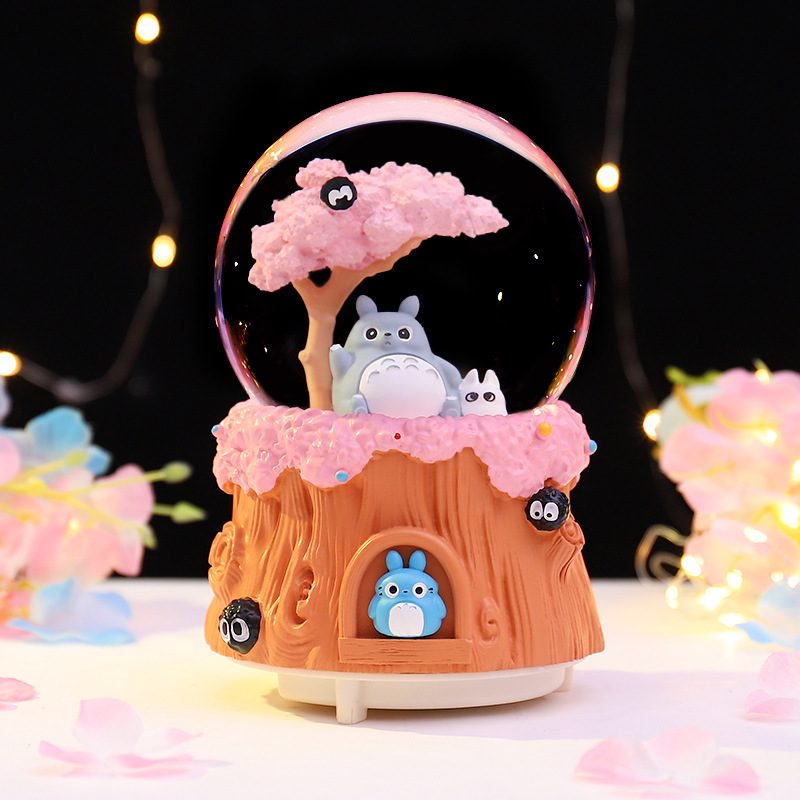 卡通水晶球发光小夜灯星空情书家居桌面摆件儿童生日礼物小礼品|undefined
