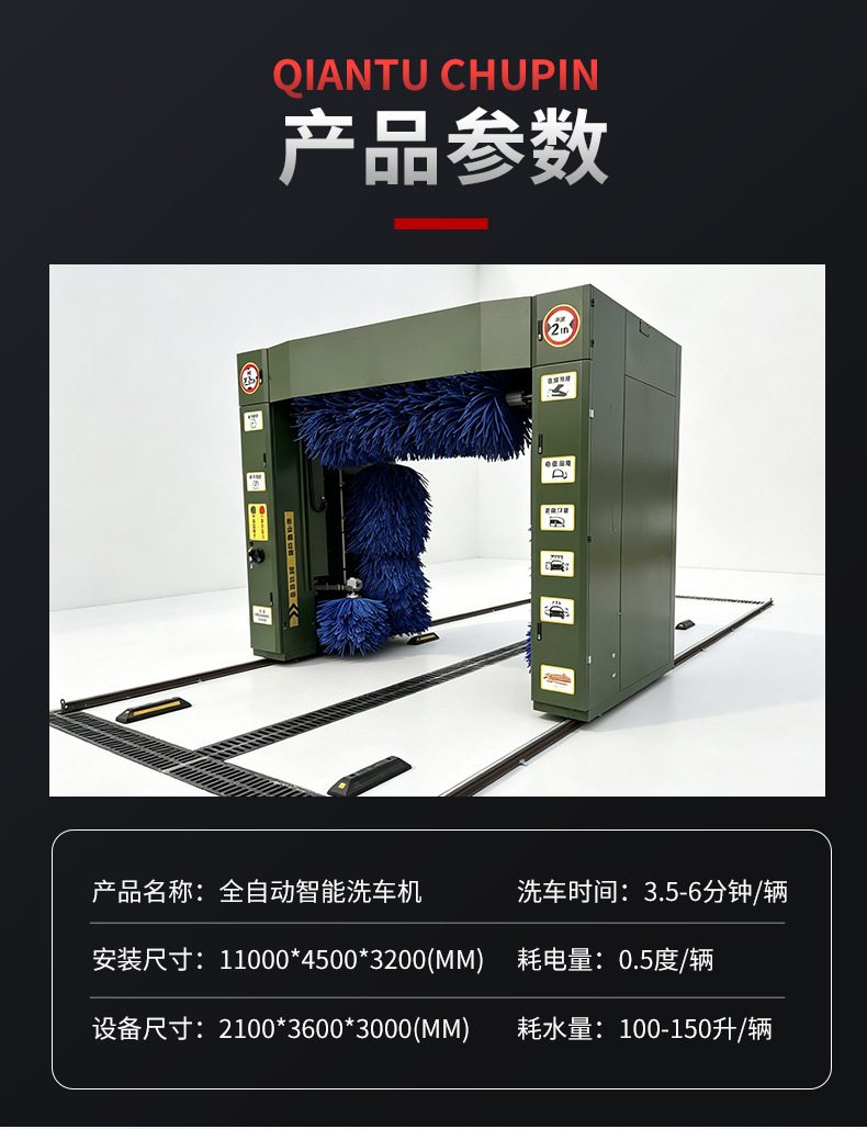 Fully Automatic Intelligent Car Wash Machine, Unattended Gas Station Gantry Car Wash Equipment, Intelligent Gantry Car Wash Machine