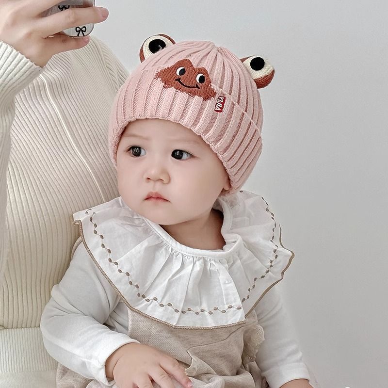 婴儿帽子秋冬季宝宝毛线帽卡通男童针织帽婴幼儿护耳保暖防风冬天|undefined