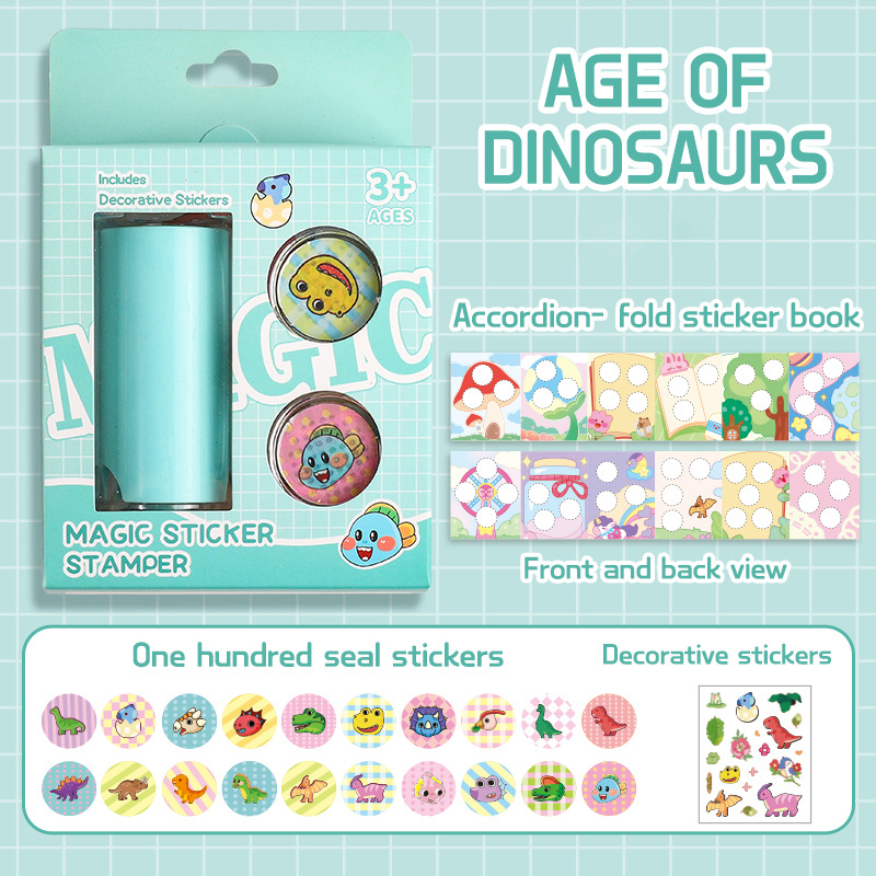 Pegatinas de Sello de Animales de Dibujos Animados de Plástico Personalizable para Recompensa Infantil image 8