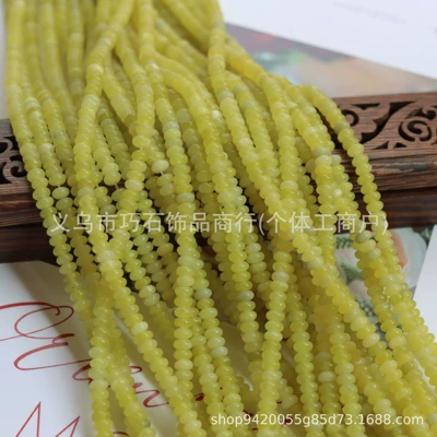 Jewelry Accessories Bracelet Necklace Wholesale, Zərgərlik ara hissələri - natural-lemon-jade-24mm
