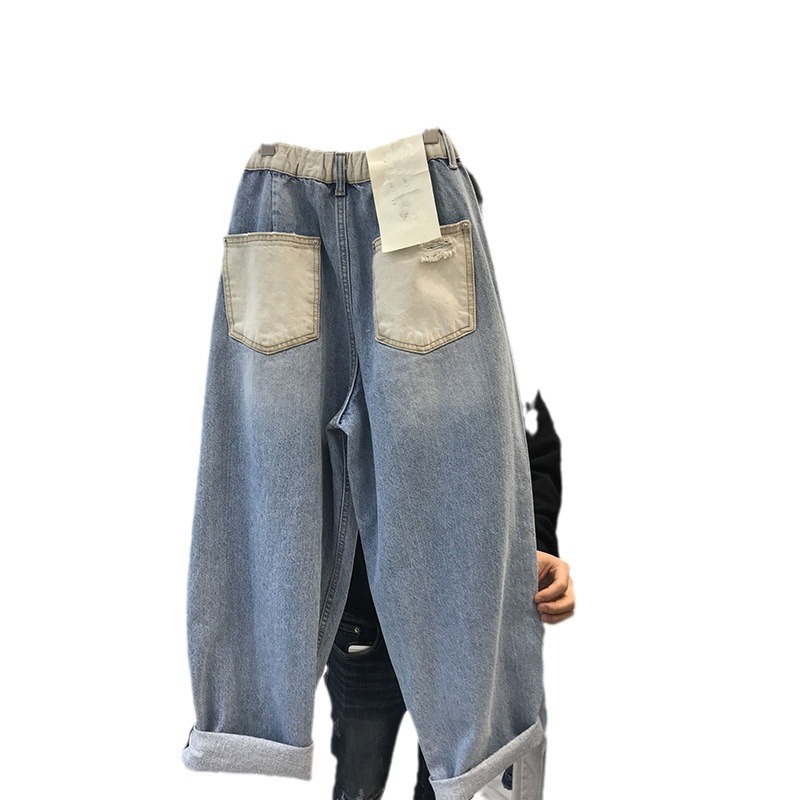 Women's Slimming Harem Pants 2026 New Style Elastic Waist Jeans Loose Casual Spring Summer Plus Size Carrot Pants_voghion.com
