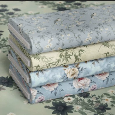 Индивидуальная новая японская и корейская хлопковая ткань с цветочным принтом и мультяшным рисунком для постельного белья, детская хлопковая ткань для одежды, ткань для DIY и ручного творчества.