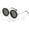 Stage glasses flash diamond box color lens diamond diamond sunglasses sunglasses female Patty party to interpret bars