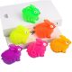 Flash fur ball colorful luminous bunny decompression vent hedgehog elastic ball children's toys pinch music wholesale