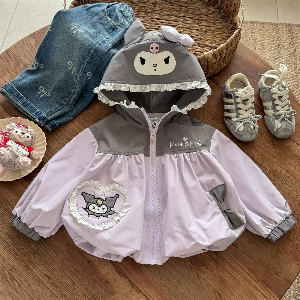 秋星圆 Autumn thin jacket with hood, детская одежда, западный стиль