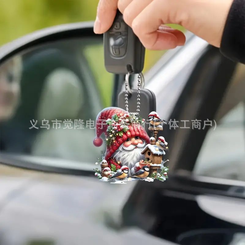 2D Navidad encantador regalo de Navidad colgante de vacaciones acrílico plano transfronterizo nuevo interior decoración image 4