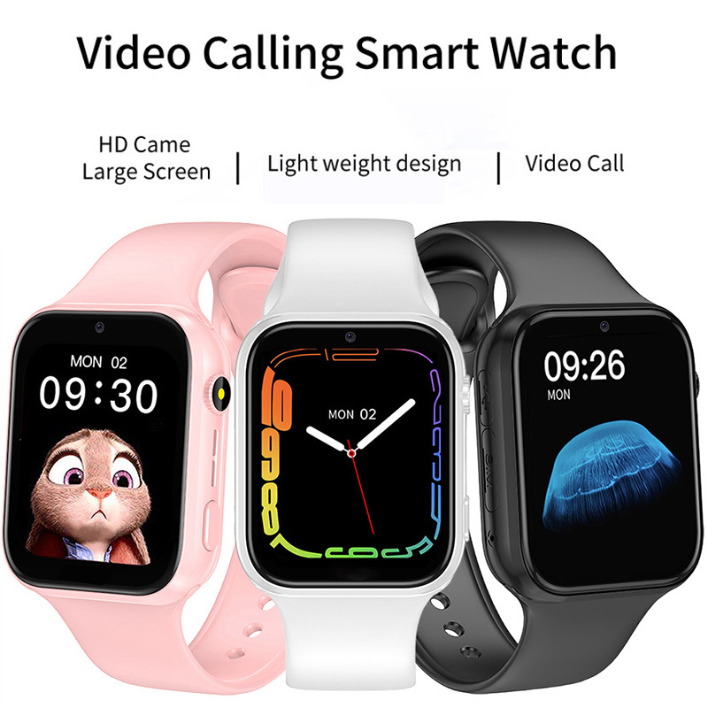 Factory Direct Sales Foreign Trade Version 4g Children's Phone Watch with Card Slot, Video Call, Precise Positioning Smart Watch