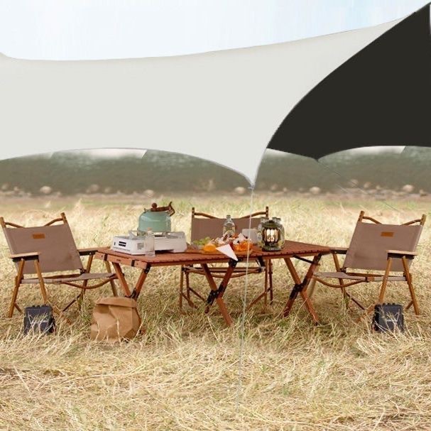 Forest Bee Source Factory Outdoor Black Glue Tent Camping Sunscreen 4 Hexagon Octagonal Butterfly Silver Coated