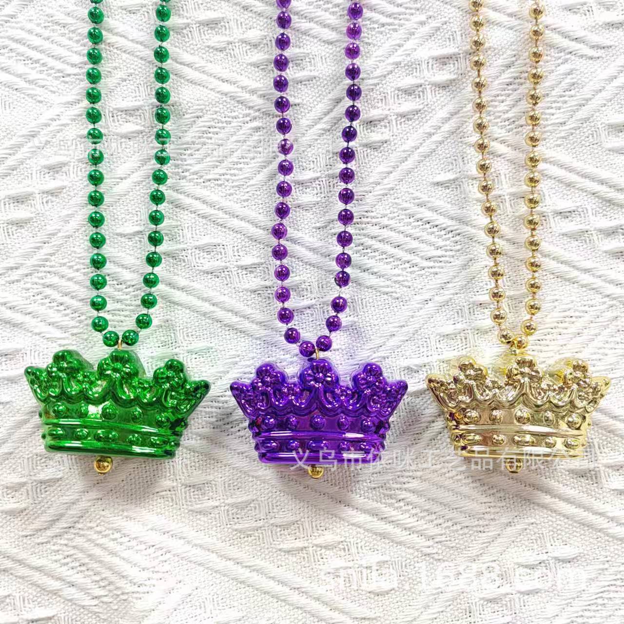 Collar de carnaval transfronterizo Festival de Nueva Orleans Decoración Cadena de cuentas Fiesta Fiesta Collar de cuentas de plástico Fiesta