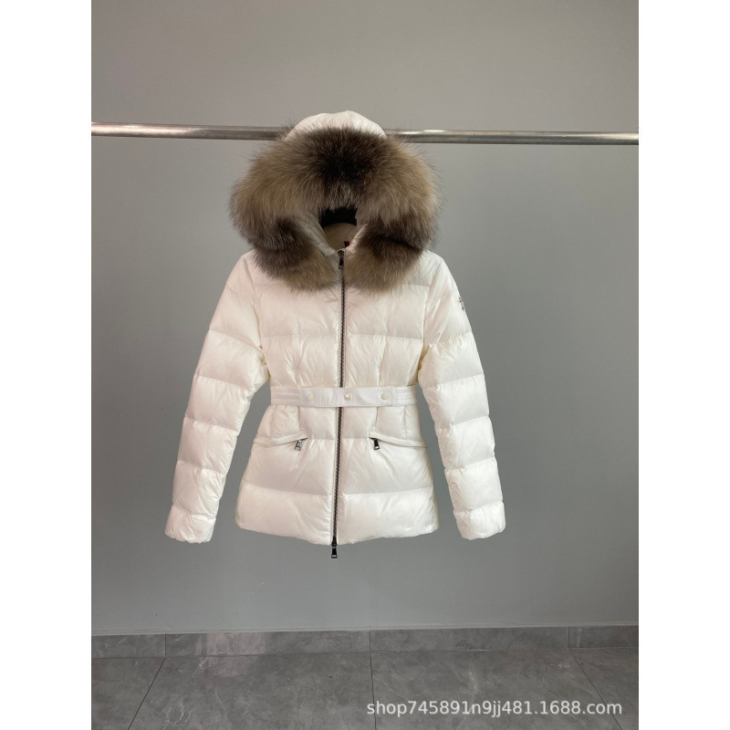 Women's short down jacket with large fur collar, slim fit, waist-cinching, hooded coat, Boedic series, high-end winter version Women's short down jacket with large fur collar, slim fit, waist-cinching, hooded coat, Boedic series, high-end winter version