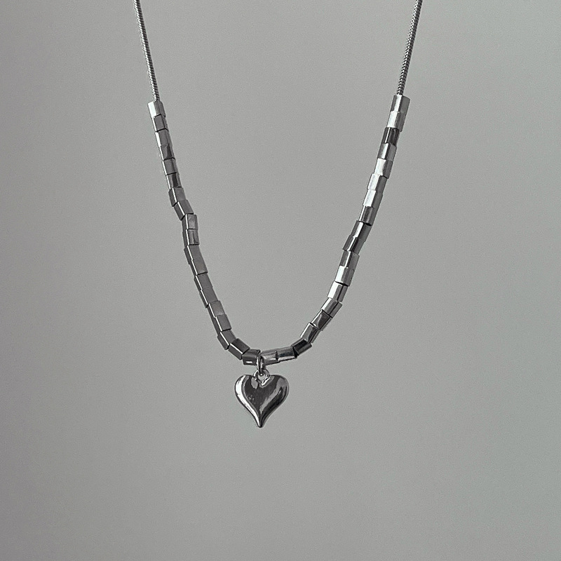 Simple Style Heart Shape Alloy Copper Necklace 1 Piece