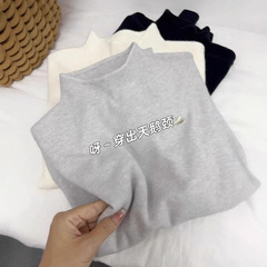 韩版立领半高领修身显瘦长袖针织衫女秋季冬装上衣软糯毛衣打底衫