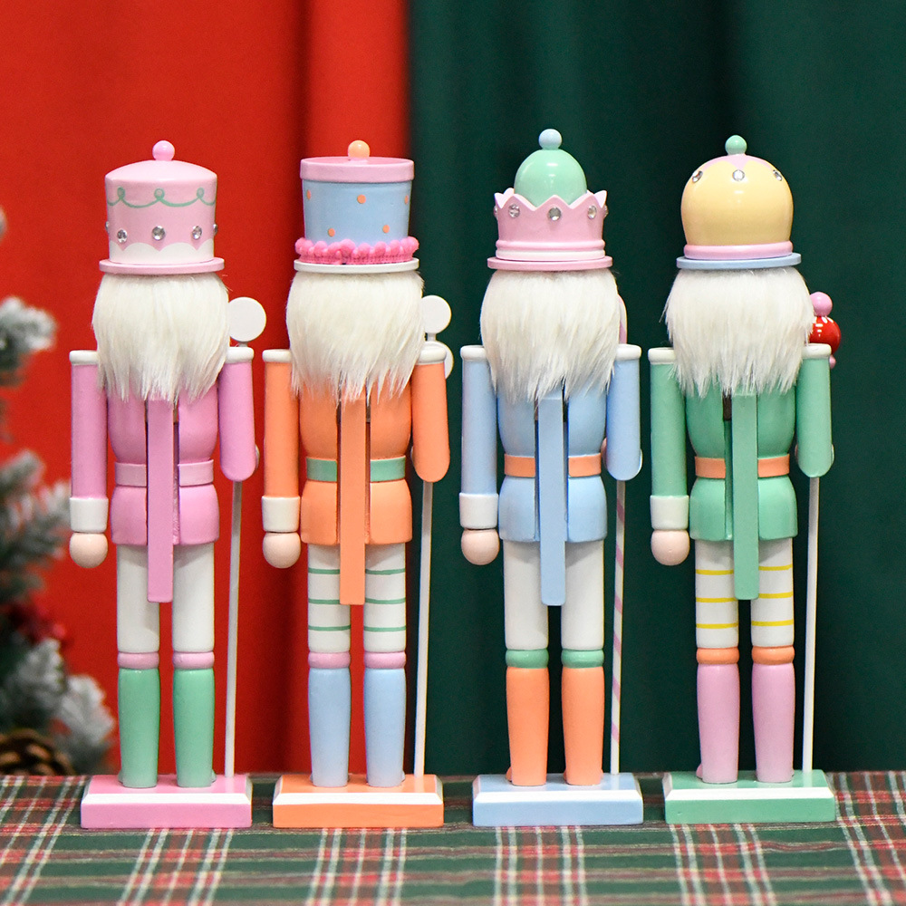 30cm transfronterizo cascanueces decoración de Navidad atmósfera regalos de Navidad colgantes de árbol de Navidad macarón decoración en stock