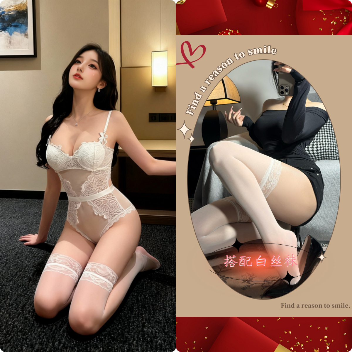 White+white stockings